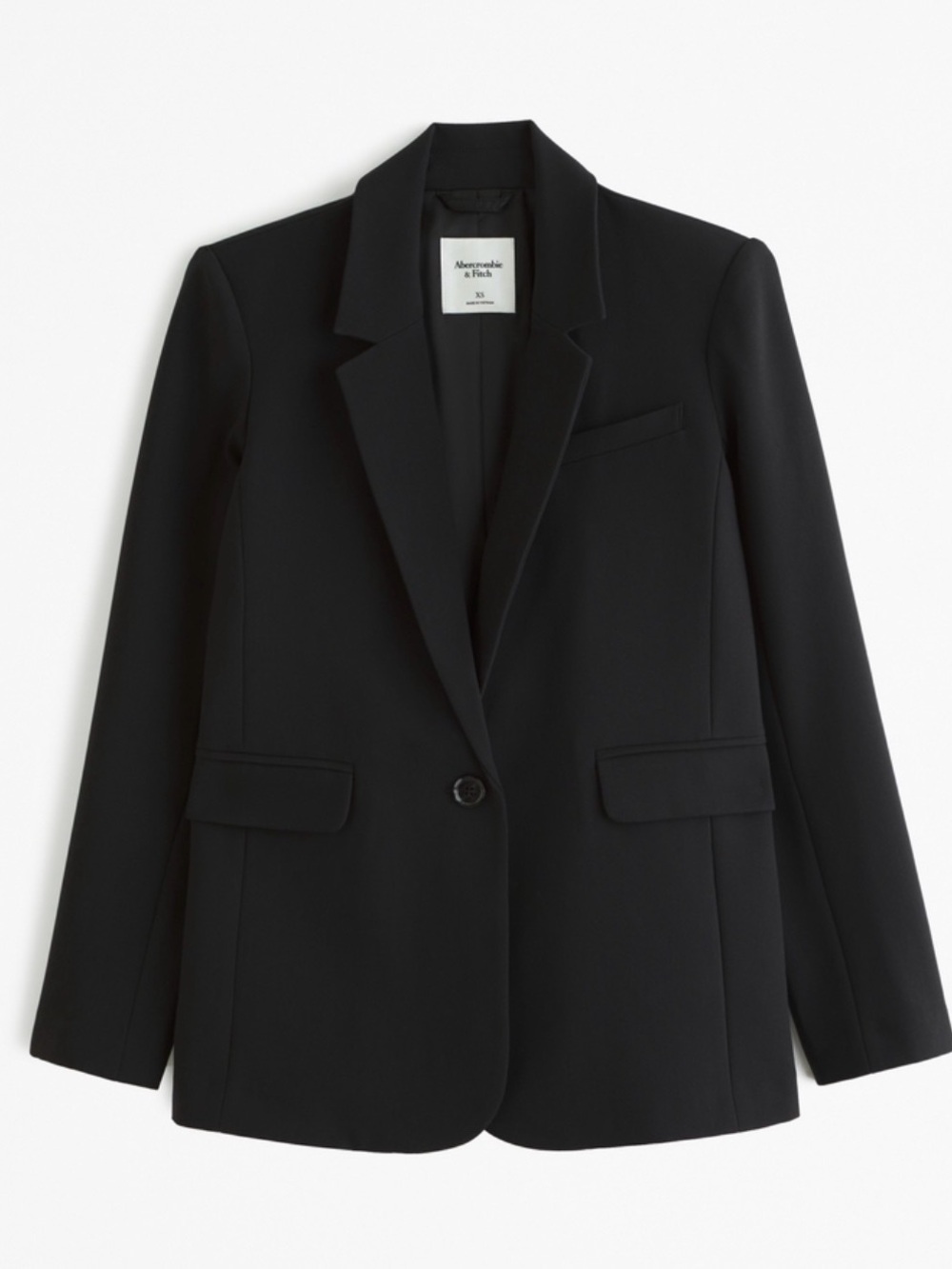 Abercrombie & Fitch Black Single-Button Blazer